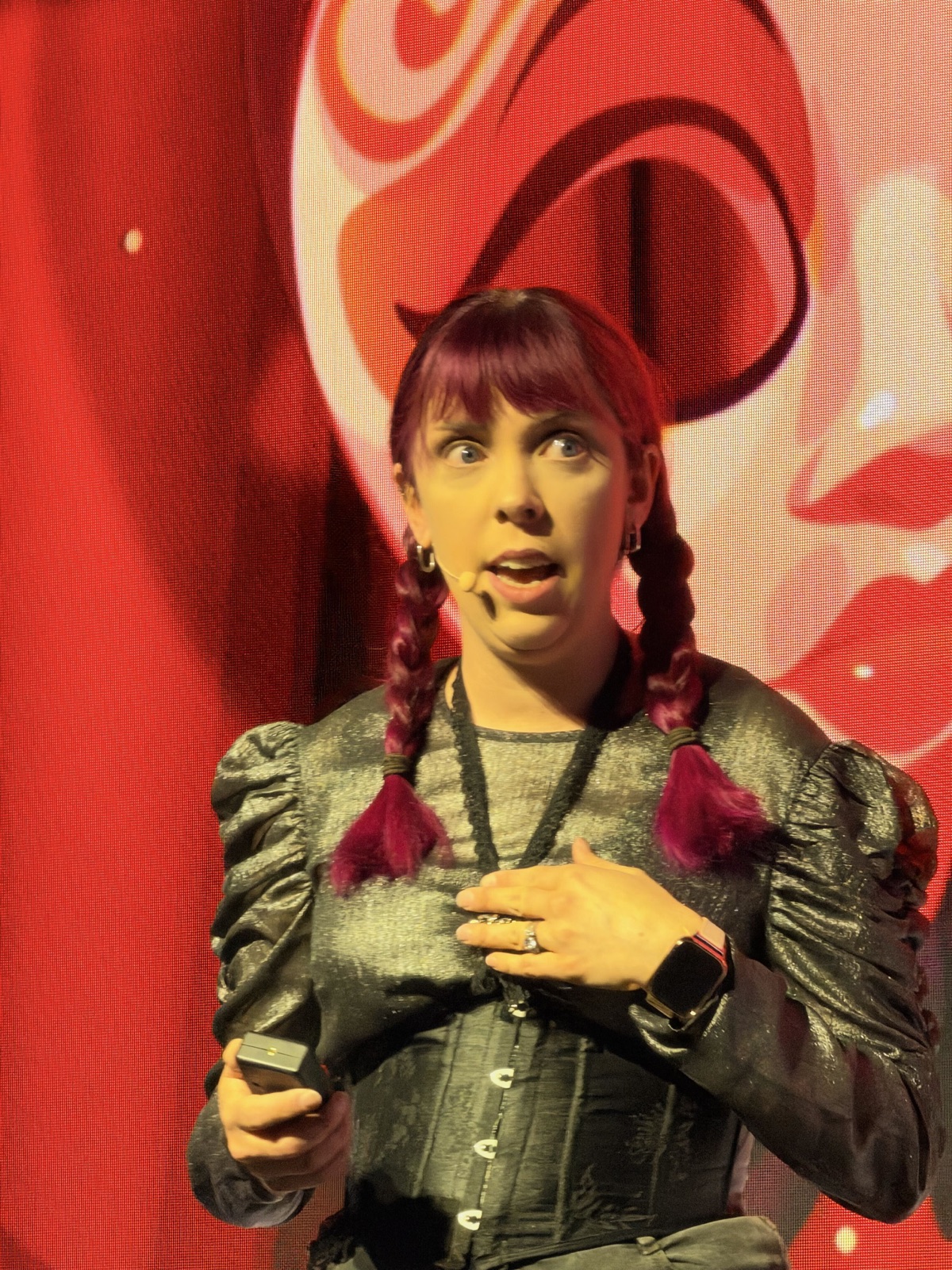 Heather Reid speaking at a conference